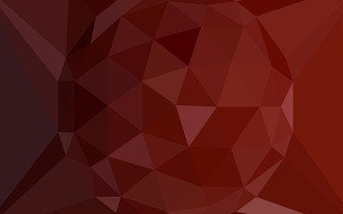 Dark Red vector low poly layout with a diamond.
