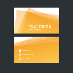 Vector abstract template. Geometrical business card