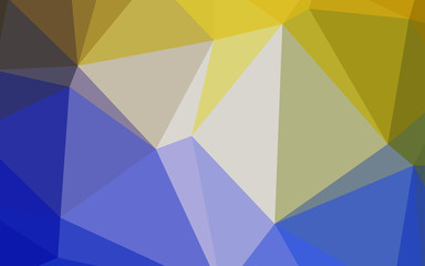 Light Blue, Yellow vector abstract mosaic backdrop.