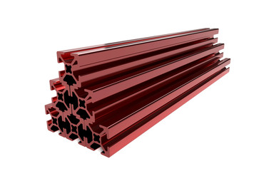 Several aluminum profile