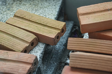 concrete, brick, block, clay for construction