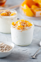 Homemade Yogurt With Poached Organic Peach