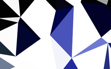 Dark BLUE vector triangle mosaic cover.