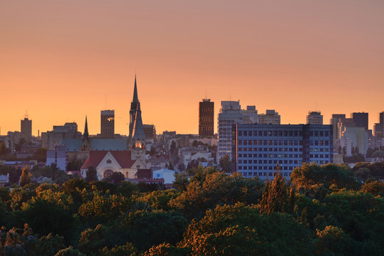 Fototapeta Łódź, Polska -widok na miasto.