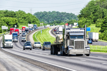 Late Spring Traffic on Interstate Highway