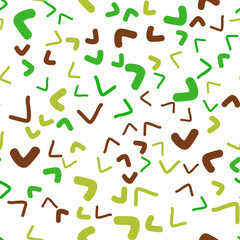 Light Green, Red vector seamless  background with lava shapes.