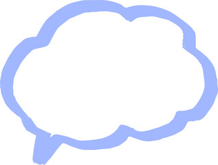Coold color Speech balloon with Bold line