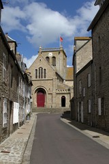 Fototapeta na wymiar Eglise de Barfleur en Normandie dans le Cotentin