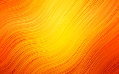 Light Orange vector template with bent ribbons.