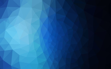 Dark BLUE vector polygonal pattern.