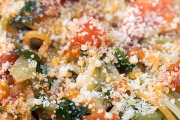 spaghetti with vegetarian sauce