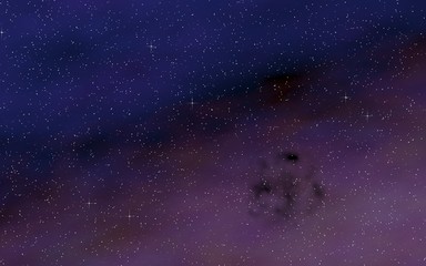 Colorful and beautiful space background. Outer space. Starry outer space texture. 3D illustration