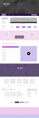 Naklejka premium Light Purple vector wireframe kit with abstract circles.