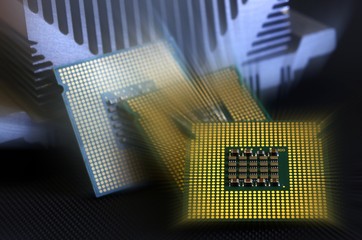 close up of CPU Computer Chips