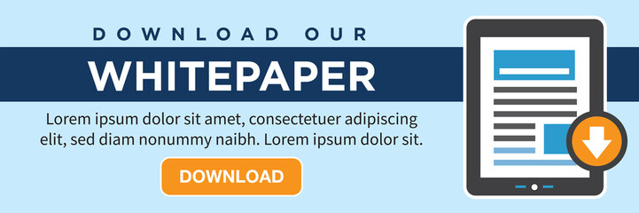 Whitepaper or Ebook CTA with Cover and Download Button for Free Digital Download and Call for Marketing Action