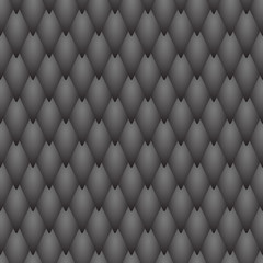 Seamless textured black scales of a snake, fish, dragon or other animal.