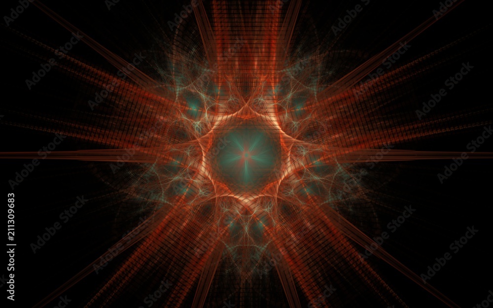 Fototapete digital generated image in the form of abstract geometric shapes of various shades and colors for us