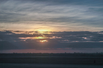 atardecer en aeropuerto