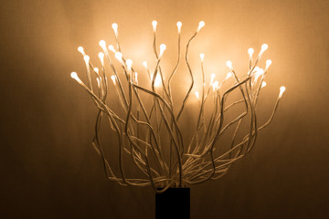glowing small light bulbs