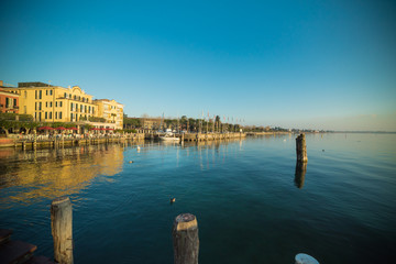 Obraz premium Sirmione city on a Garda Lake