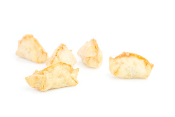 warm dish on white background