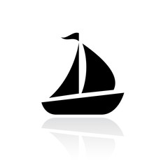 Sailboat vector icon