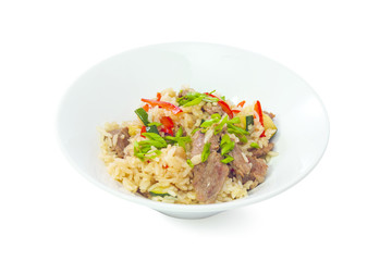 hot dish on a white background