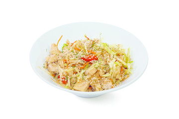 hot dish on a white background