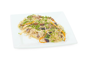 hot dish on a white background