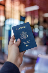 Blue American passport