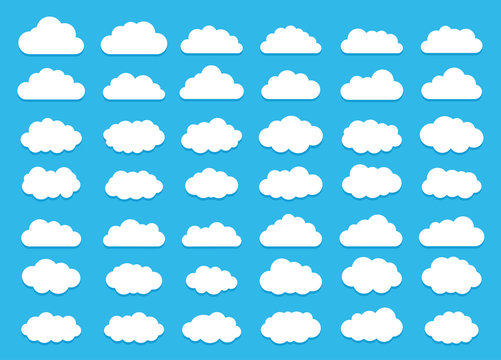 Clouds collection. Cloud icon. Vector illustration.