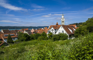 Panorama Blick &Uuml;berlingen am sch&ouml;nen Bodensee 