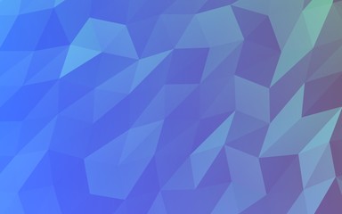 Abstract triangle geometrical blue background. Geometric origami style with gradient. 3D illustration