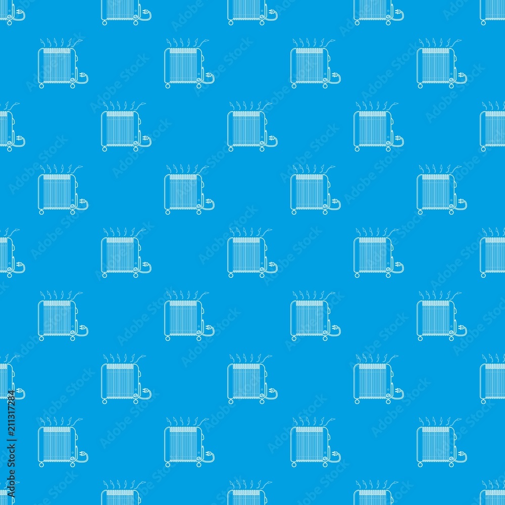 Poster heater pattern vector seamless blue repeat for any use