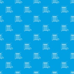 Heater pattern vector seamless blue repeat for any use