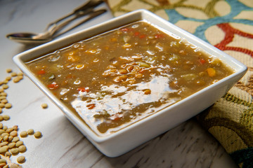 Roasted Vegetable Lentil Soup