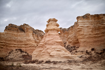 Fototapeta premium Eroded limestone stack or pillar formation