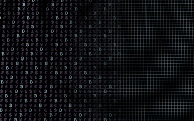 Bitcoin background. Cryptocurrency 3D illustration. Digital currency symbol. Business concept. Mining, development, trade of crypto