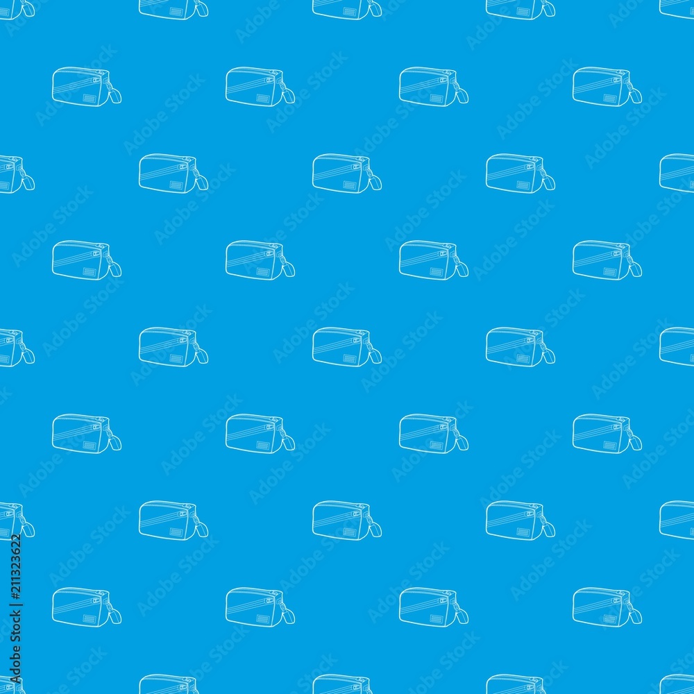 Poster waist bag pattern vector seamless blue repeat for any use