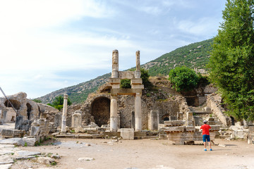 Fototapeta na wymiar Ephesus Ancient City Ruins