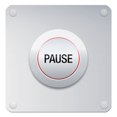 Pause button to stop music, video, computer, movie or any media. Or symbolic for reducing stress, for calmness, silence, relaxing, tranquility, mental health, yoga, ease and rest.