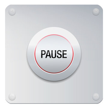 Pause button to stop music, video, computer, movie or any media. Or symbolic for reducing stress, for calmness, silence, relaxing, tranquility, mental health, yoga, ease and rest.