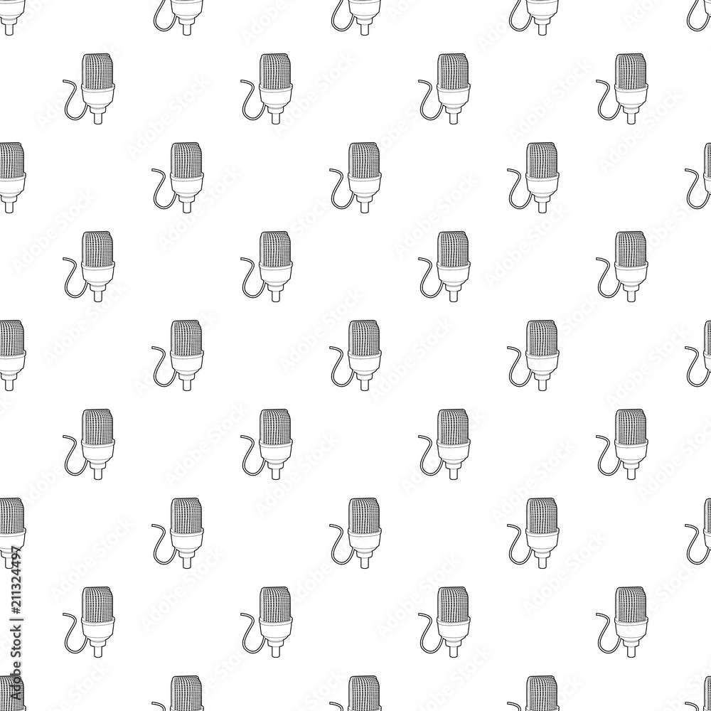Poster retro microphone icon. outline illustration of retro microphone vector icon for web design