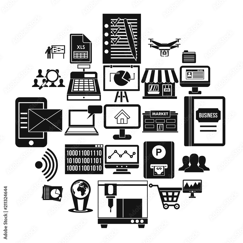 Poster contactless payment icons set. simple set of 25 contactless payment vector icons for web isolated on