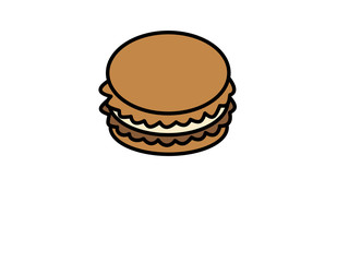 マカロン(茶)
