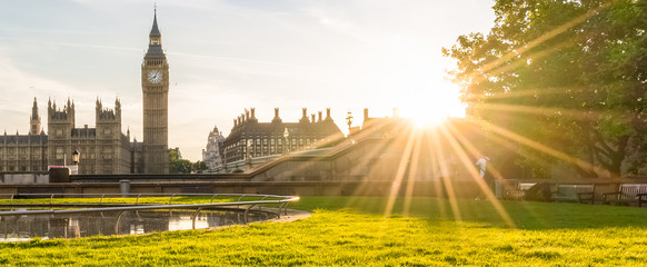 Big Ben at sunset in London. England
