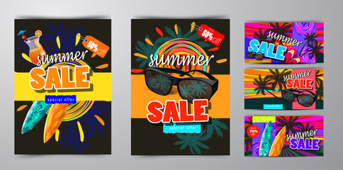 summer sale template banner