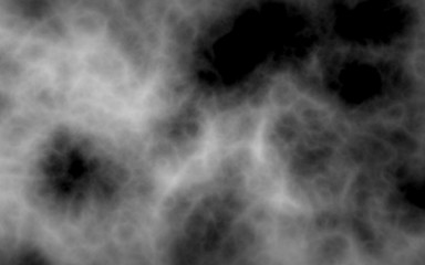 Background of abstract gray color smoke isolated on black color background. The wall of gray fog. 3D illustration