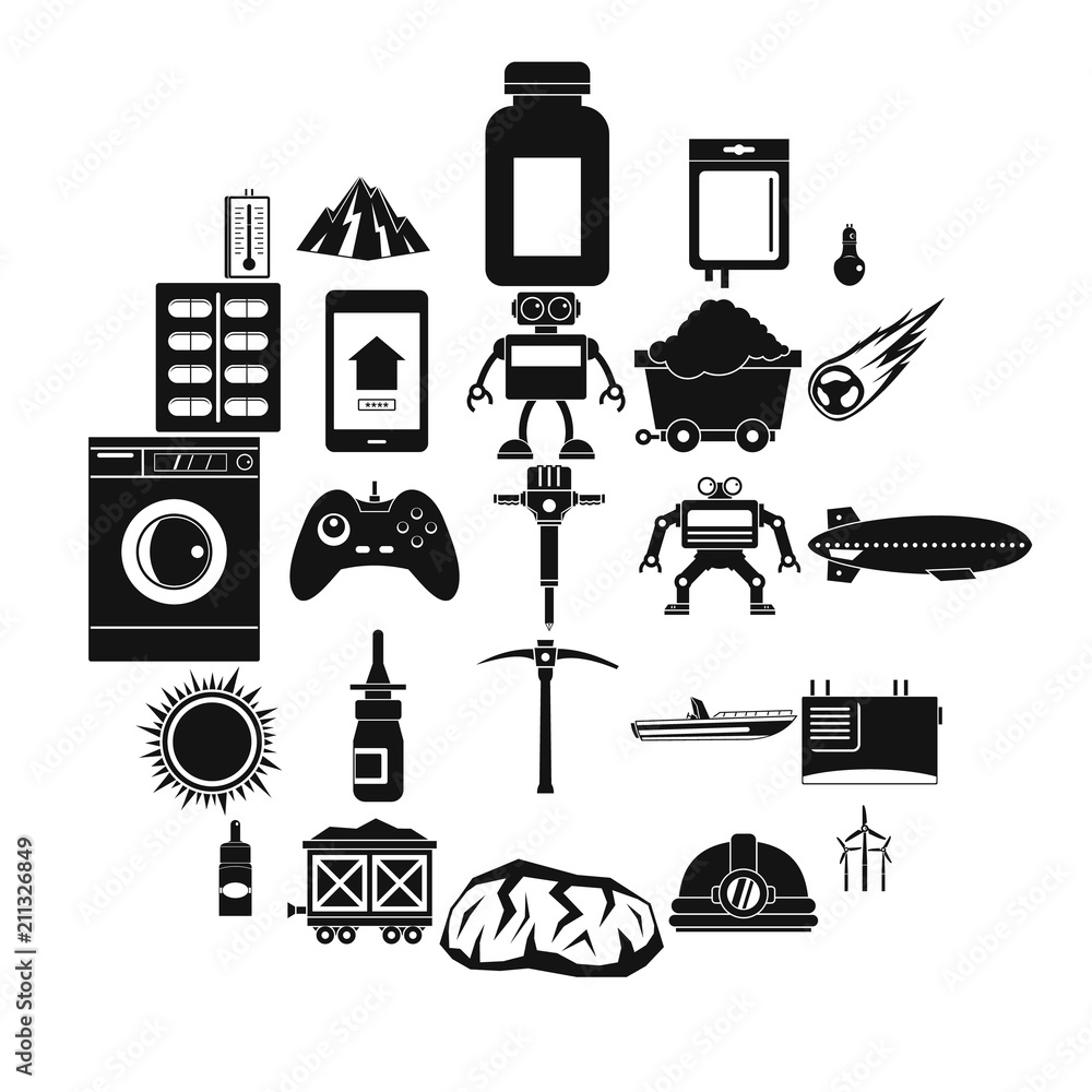 Poster software icons set. simple set of 25 software vector icons for web isolated on white background