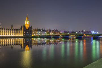 Fototapeta na wymiar Big Ben in London at night. United Kingdom